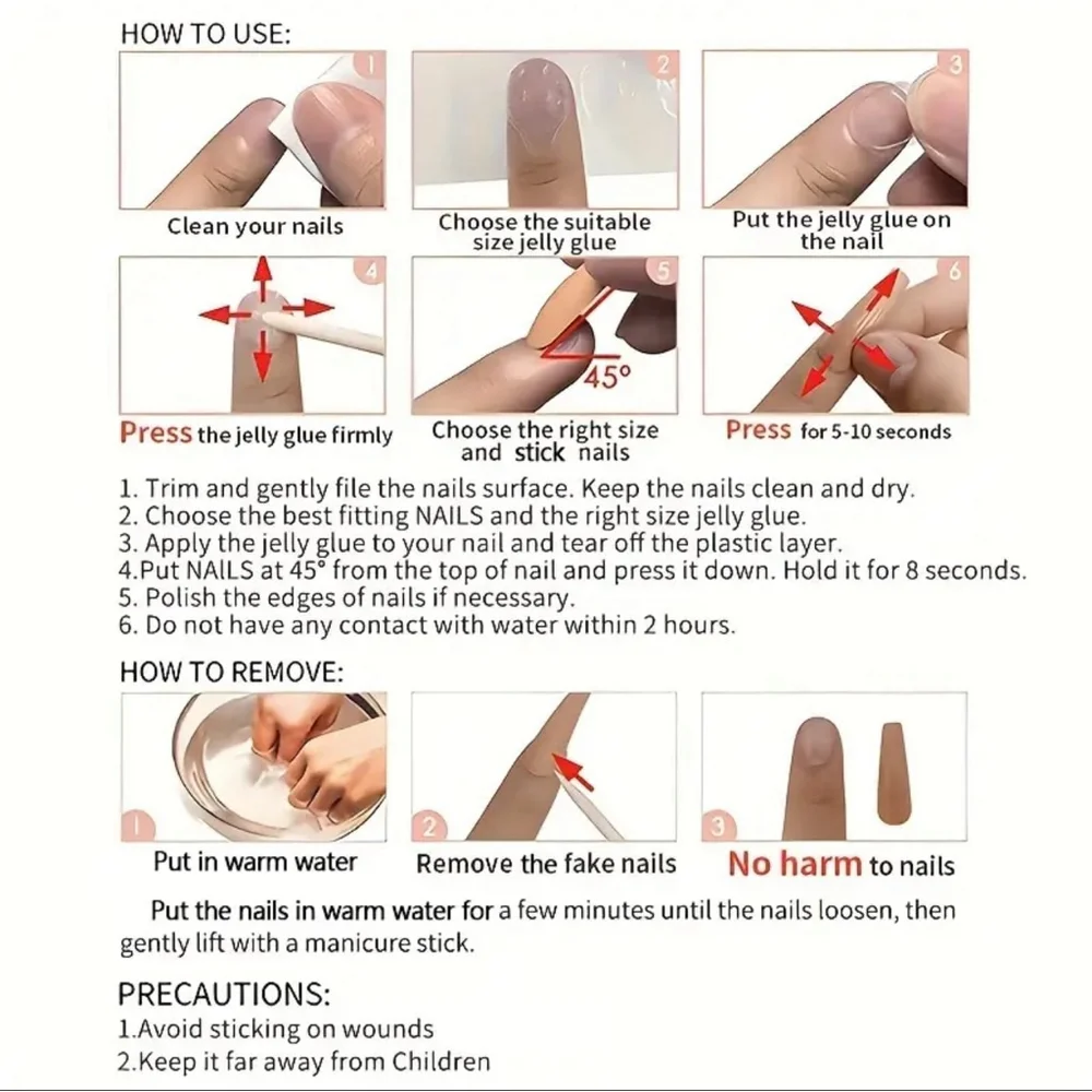 Reusable Press On Nails – Short Square Glitter - Blue and Silver - Picture 7 of 7